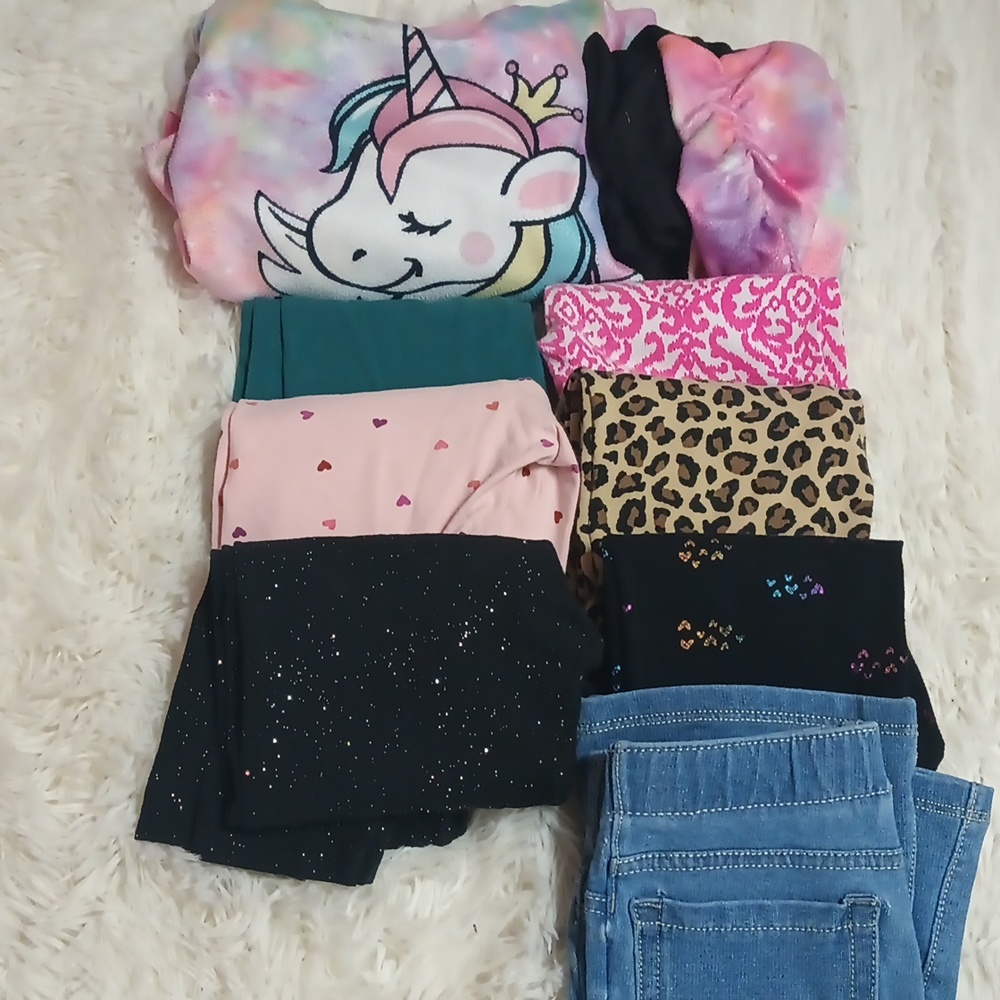 8 Pairs- Kids Assorted Color Leggings Set